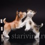 Фарфоровая статуэтка собак Играющие терьеры, Karl Ens, Германия, сер. 20 в.