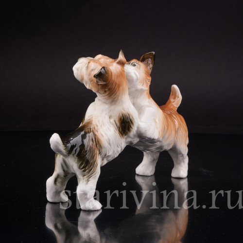 Фарфоровая статуэтка собак Играющие терьеры, Karl Ens, Германия, сер. 20 в.