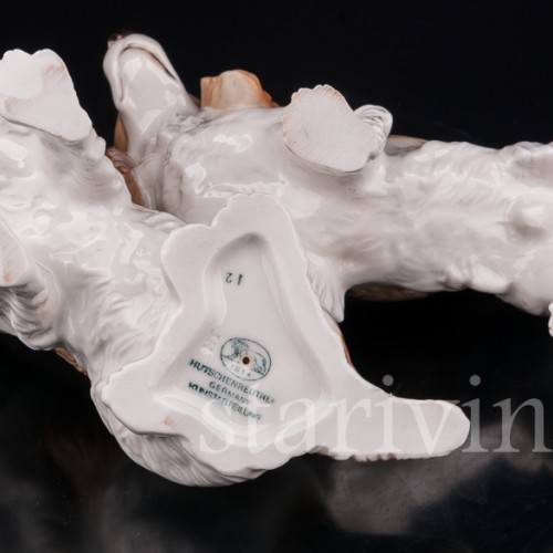 Фигурка собак из фарфора Два спаниеля, Hutschenreuther, Германия, 1960 гг.