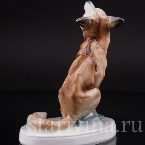 Фарфоровая статуэтка Лис, Bloch & Co, Чехословакия, 1920-е гг.