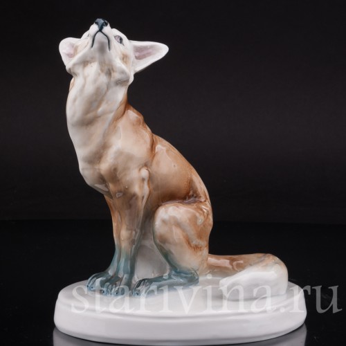 Фарфоровая статуэтка Лис, Bloch & Co, Чехословакия, 1920-е гг.