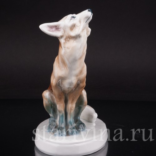 Фарфоровая статуэтка Лис, Bloch & Co, Чехословакия, 1920-е гг.