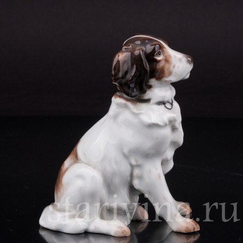 Фарфоровая статуэтка собаки Сидящий пес, Karl Ens, Германия, 1920-30 гг.