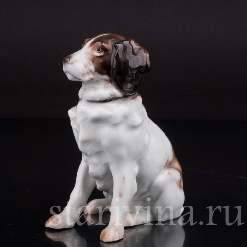 Фарфоровая статуэтка собаки Сидящий пес, Karl Ens, Германия, 1920-30 гг.