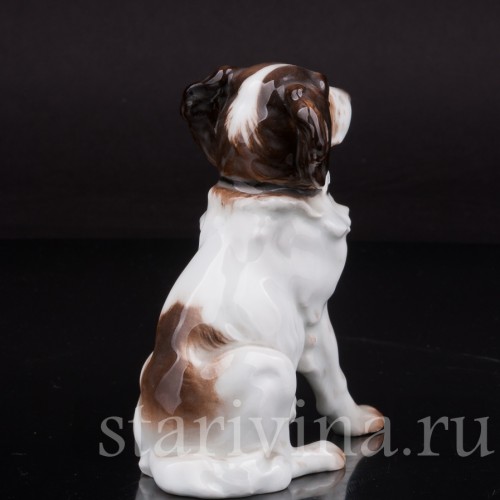 Фарфоровая статуэтка собаки Сидящий пес, Karl Ens, Германия, 1920-30 гг.