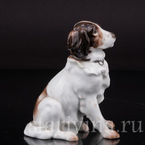 Фарфоровая статуэтка собаки Сидящий пес, Karl Ens, Германия, 1920-30 гг.