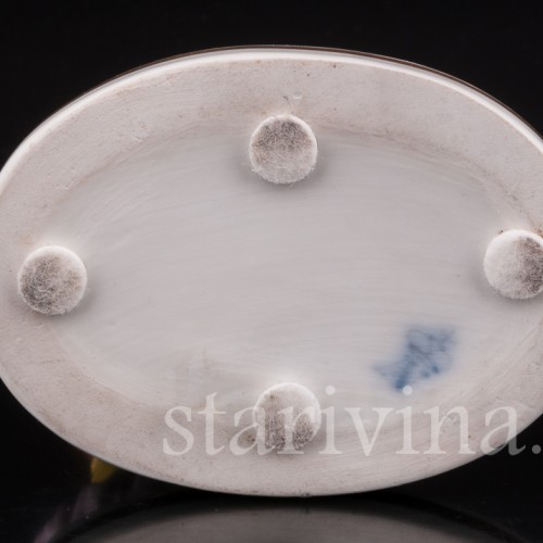 Фигурка из фарфора Девочка и ангелочек, миниатюра, Volkstedt, Германия, 19 в.