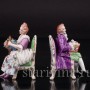 Фарфоровые статуэтки Пара на креслах, кружевная, миниатюра, Muller & Co, Германия, перв. пол 20 в.