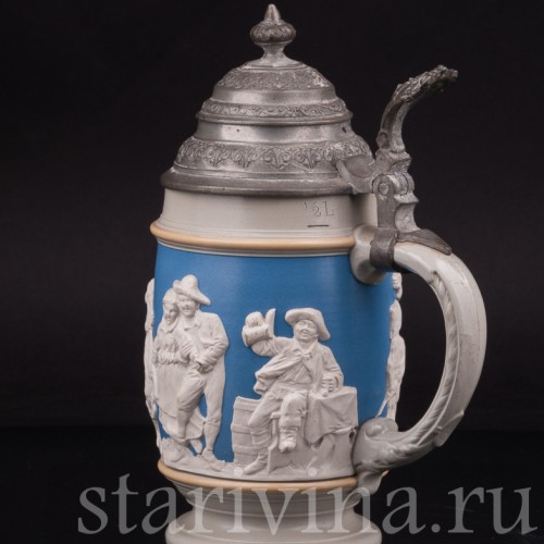 Пивная кружка Сельский праздник, 1/2 л, Villeroy & Boch, Германия, 1892 г.