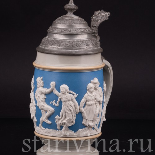Пивная кружка Сельский праздник, 1/2 л, Villeroy & Boch, Германия, 1892 г.