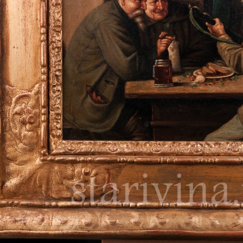 Жанровая картина Мужчины в трактире, , вт. пол. 19 в.