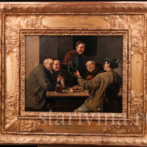 Жанровая картина Мужчины в трактире, , вт. пол. 19 в.
