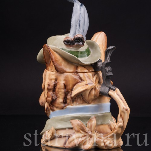 Антикварная пивная кружка Лис, 1/2 л, Von Schierholz, Германия, 1880-1906 гг.