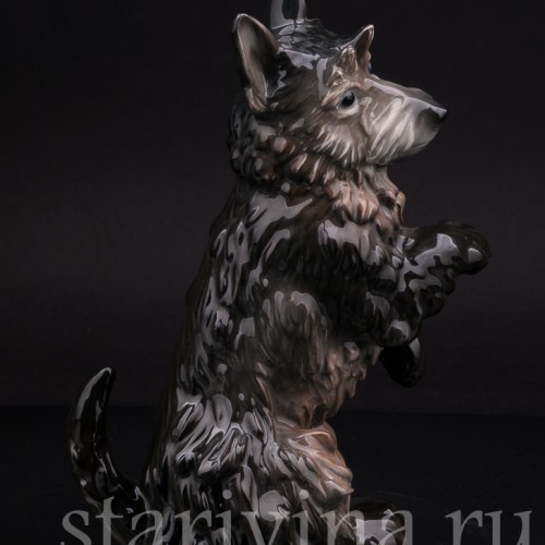 Фигурка собаки из фарфора Терьер на задних лапах, Karl Ens, Германия, 1920-30 гг.