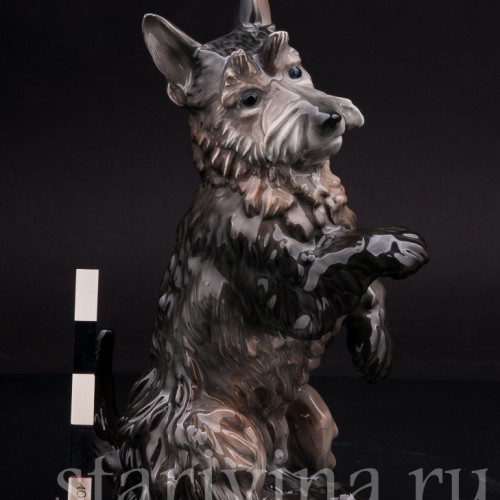 Фигурка собаки из фарфора Терьер на задних лапах, Karl Ens, Германия, 1920-30 гг.