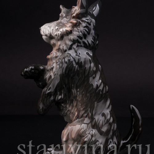 Фигурка собаки из фарфора Терьер на задних лапах, Karl Ens, Германия, 1920-30 гг.