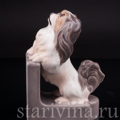 Фарфоровая фигурка собаки Пекинес, Dahl Jensen, Дания, пер. пол. 20 века.