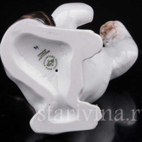 Фарфоровая статуэтка Играющий кот, Rosenthal, Германия, 1972-84 гг.