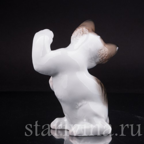 Фарфоровая статуэтка Играющий кот, Rosenthal, Германия, 1972-84 гг.