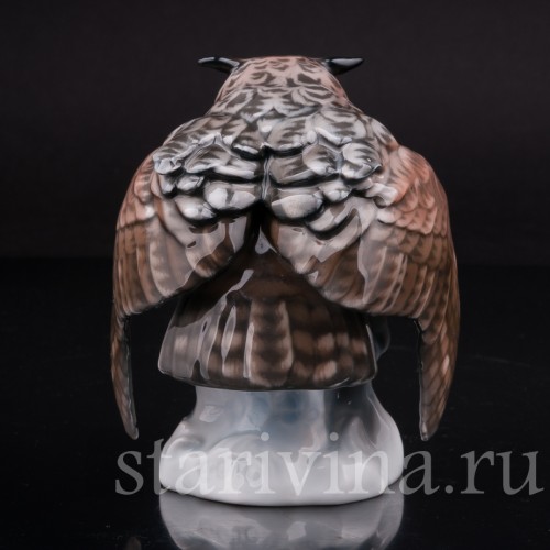 Статуэтка птицы из фарфора Ушастая сова, Rosenthal, Германия, 1924 г.