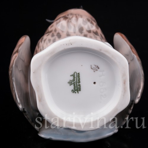 Статуэтка птицы из фарфора Ушастая сова, Rosenthal, Германия, 1924 г.