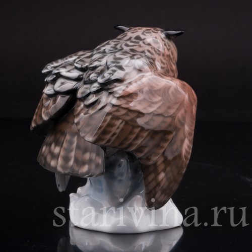 Статуэтка птицы из фарфора Ушастая сова, Rosenthal, Германия, 1924 г.