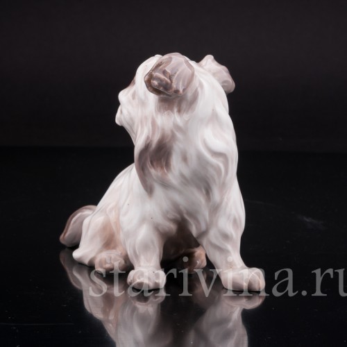 Фарфоровая статуэтка собаки Денди-динмонт-терьер, Dahl Jensen, Дания, сер. 20 века.