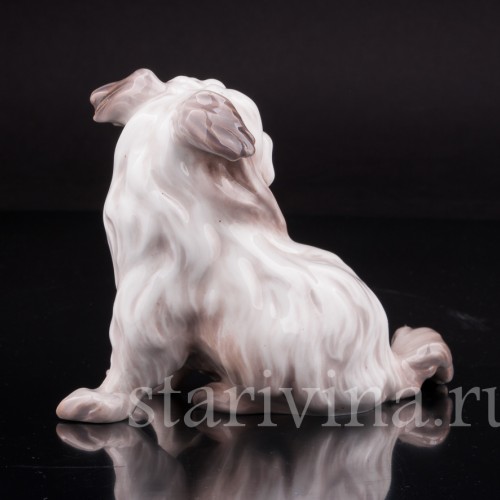 Фарфоровая статуэтка собаки Денди-динмонт-терьер, Dahl Jensen, Дания, сер. 20 века.
