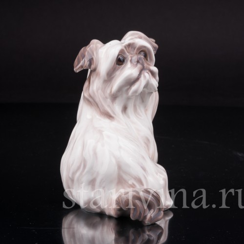 Фарфоровая статуэтка собаки Денди-динмонт-терьер, Dahl Jensen, Дания, сер. 20 века.