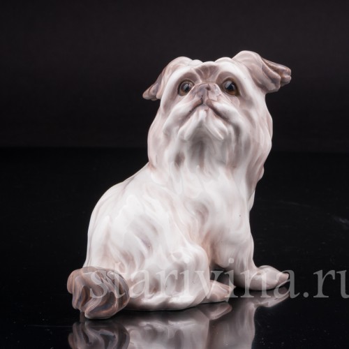 Фарфоровая статуэтка собаки Денди-динмонт-терьер, Dahl Jensen, Дания, сер. 20 века.
