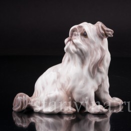 Фарфоровая статуэтка собаки Денди-динмонд-терьер, Dahl Jensen, Дания, сер. 20 века.
