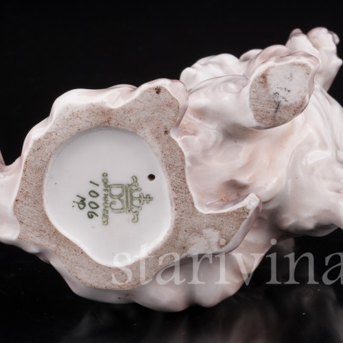 Фарфоровая статуэтка собаки Денди-динмонт-терьер, Dahl Jensen, Дания, сер. 20 века.