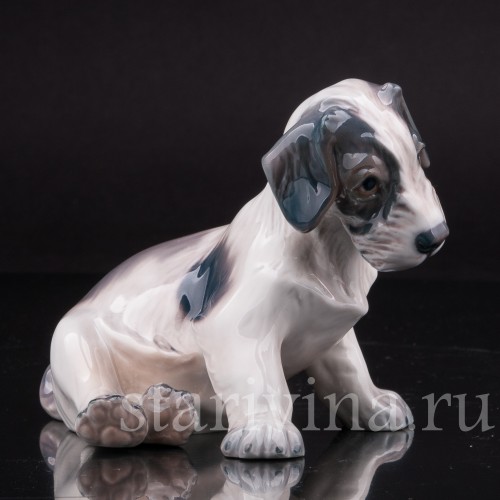 Статуэтка собаки из фарфора Щенок селихем терьера, Dahl Jensen, Дания, сер. 20 в.