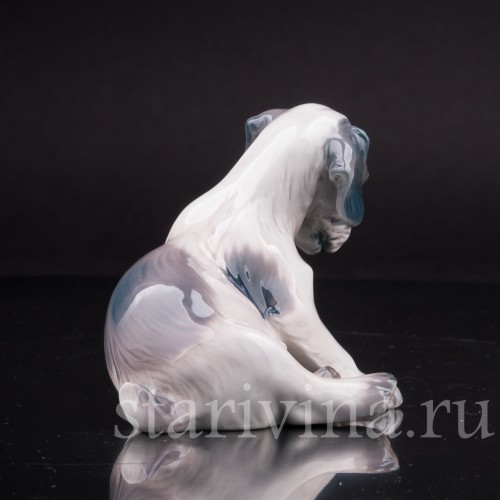 Статуэтка собаки из фарфора Щенок селихем терьера, Dahl Jensen, Дания, сер. 20 в.