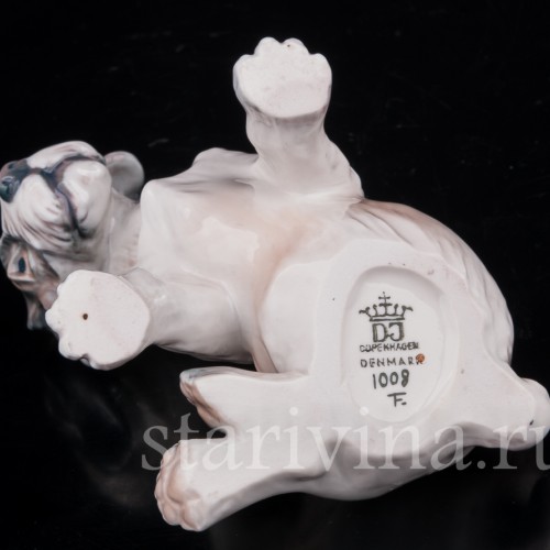 Статуэтка собаки из фарфора Щенок селихем терьера, Dahl Jensen, Дания, сер. 20 в.