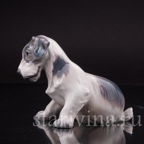 Статуэтка собаки из фарфора Щенок селихем терьера, Dahl Jensen, Дания, сер. 20 в.