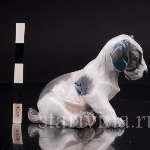 Статуэтка собаки из фарфора Щенок селихем терьера, Dahl Jensen, Дания, сер. 20 в.