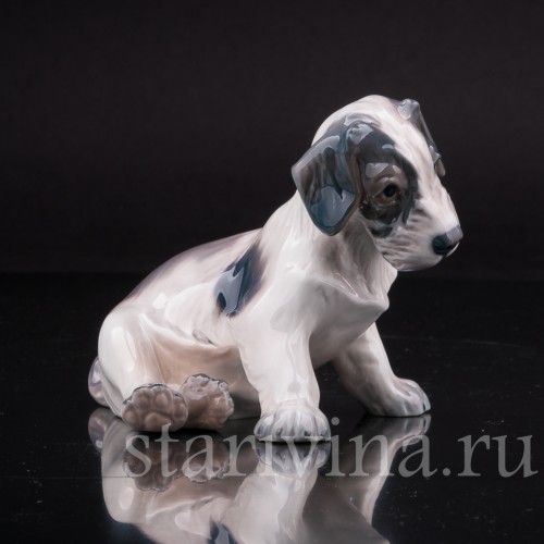 Статуэтка собаки из фарфора Щенок селихем терьера, Dahl Jensen, Дания, сер. 20 в.