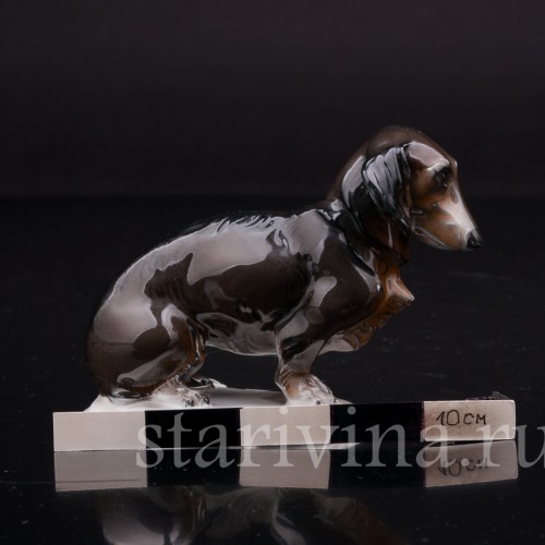 Фигурка собаки из фарфора Такса, миниатюра, Rosenthal, Германия, 1953 г.