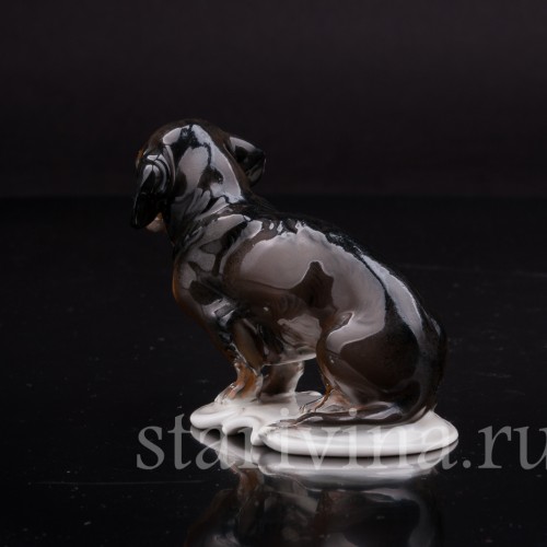 Фигурка собаки из фарфора Такса, миниатюра, Rosenthal, Германия, 1953 г.