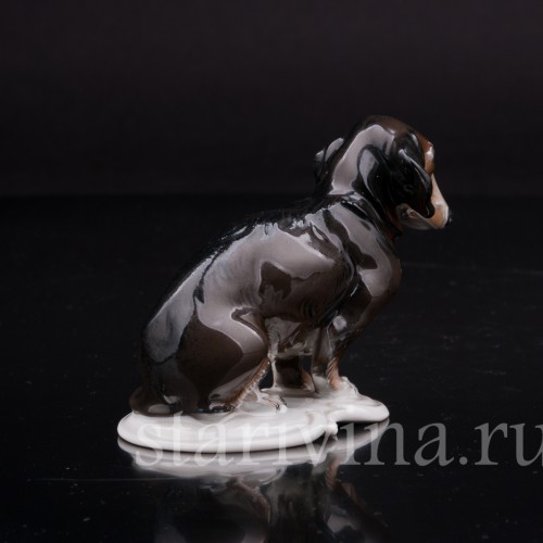Фигурка собаки из фарфора Такса, миниатюра, Rosenthal, Германия, 1953 г.