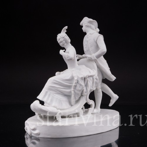 Бисквитная композиция Катание на санках, Германия, кон 19 - нач 20 вв.