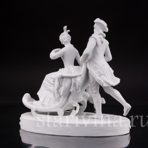 Бисквитная композиция Катание на санках, Германия, кон 19 - нач 20 вв.