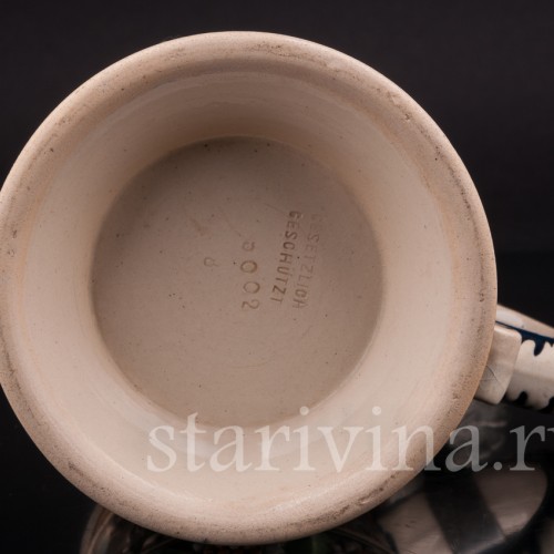 Старинная пивная кружка Задремал, 1 л, Marzi & Remy, Германия, кон 19 в.