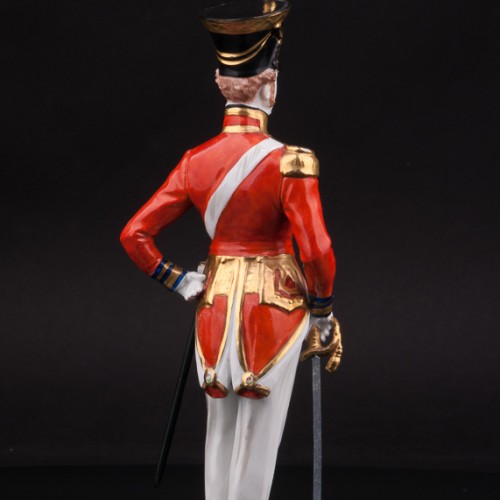 Фарфоровая статуэтка Офицер Шотландской гвардии, 1830, Carl Thieme, Германия, вт пол. 20 века.
