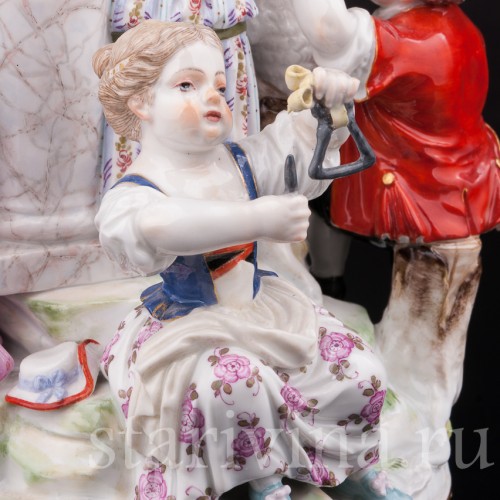 Фарфоровая композиция Пять пастушков, Meissen, Германия, сер. 19 - нач. 20 вв.