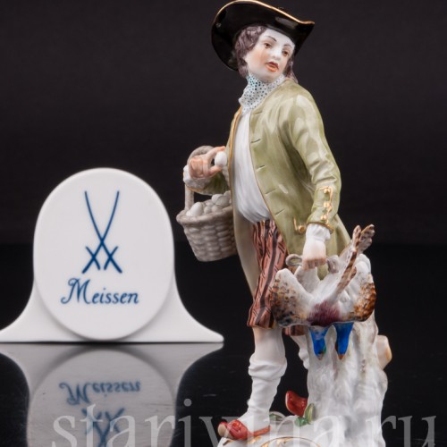 Фарфоровая фигурка Продавец птицы, Cries de Paris, Meissen, Германия.