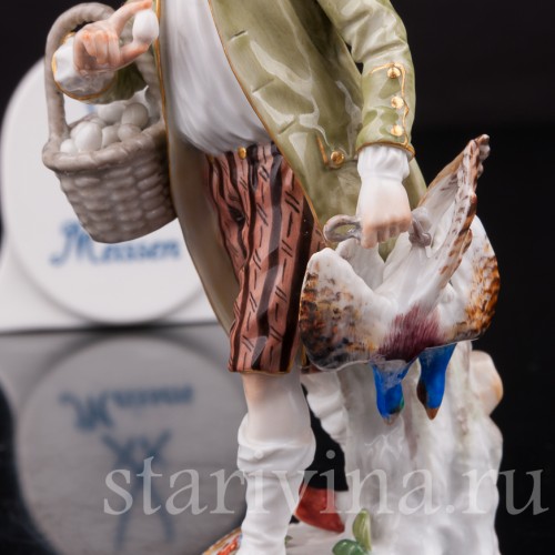 Фарфоровая фигурка Продавец птицы, Cries de Paris, Meissen, Германия.