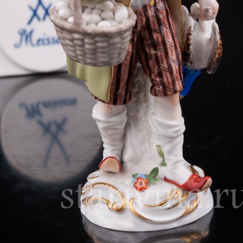 Фарфоровая фигурка Продавец птицы, Cries de Paris, Meissen, Германия.