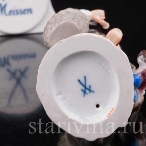 Фарфоровая фигурка Продавец птицы, Cries de Paris, Meissen, Германия.